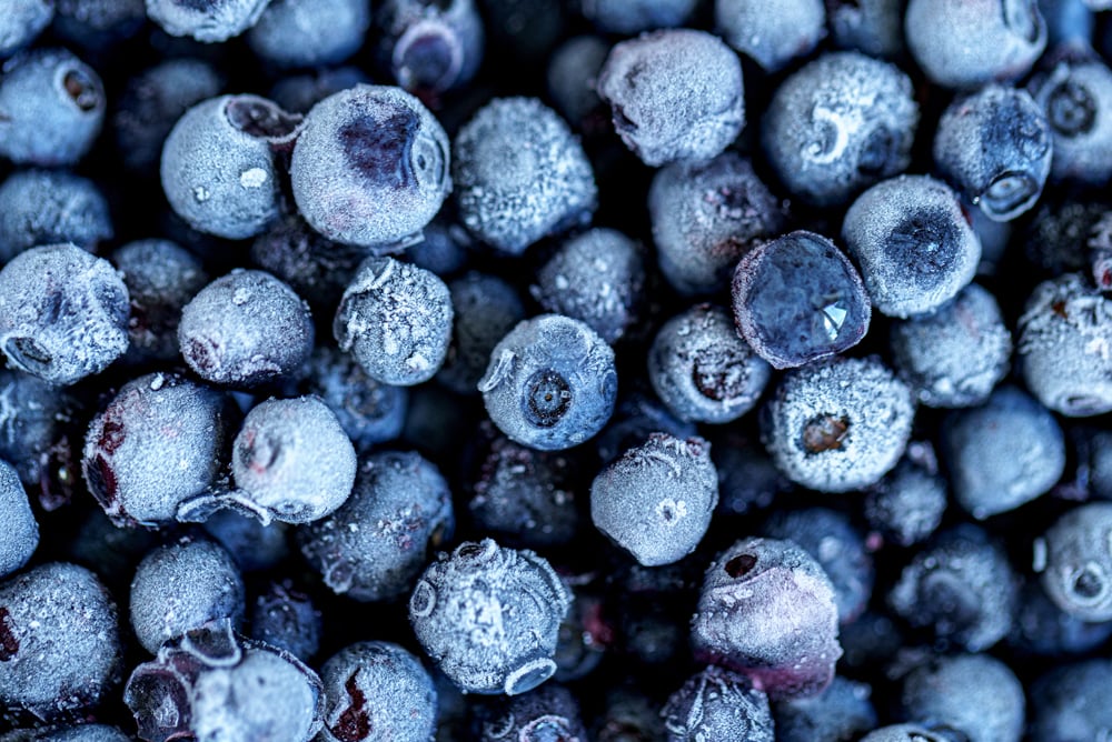 frozen blueberries