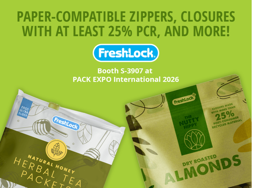 paper-compatible zippersm closures with at least 25% PCR, and more!