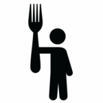 stick consumer holding fork